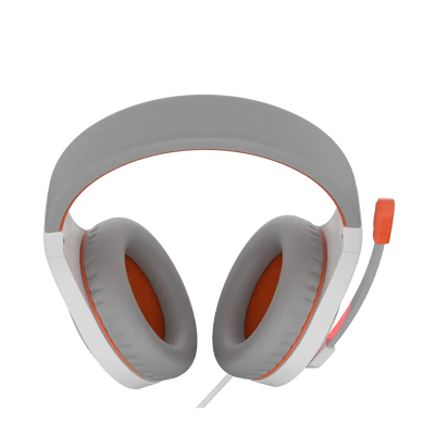 Meetion MT-HP021 Stereo Gaming Headset | White Orange | Backlit