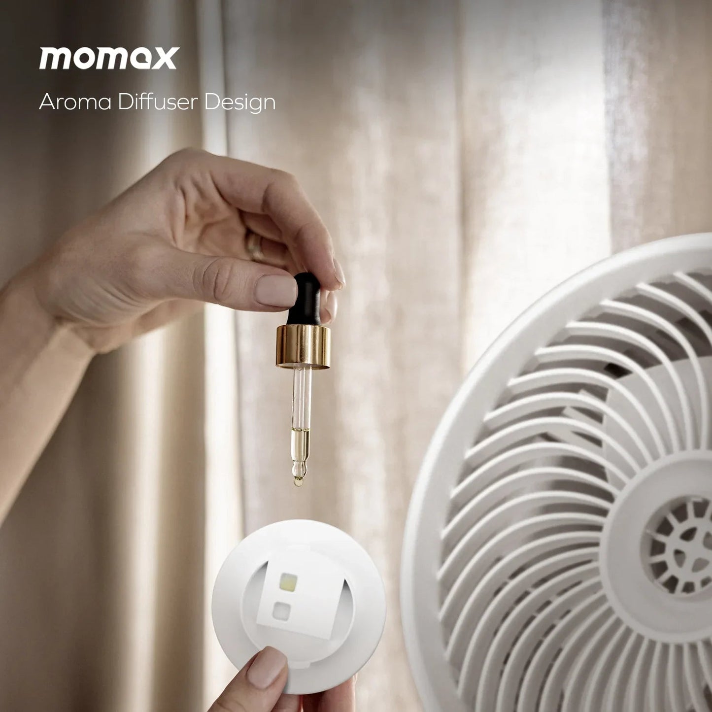 Momax Airoma 3d Air Circulation Diffuser Fan