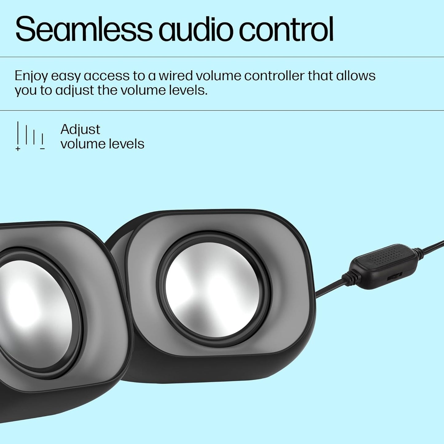 HP DHS-2111 Speaker Desktop Wired Mini Multimedia Usb Speaker, Stereo, Subwoofer for Home, Mobile & Notebook