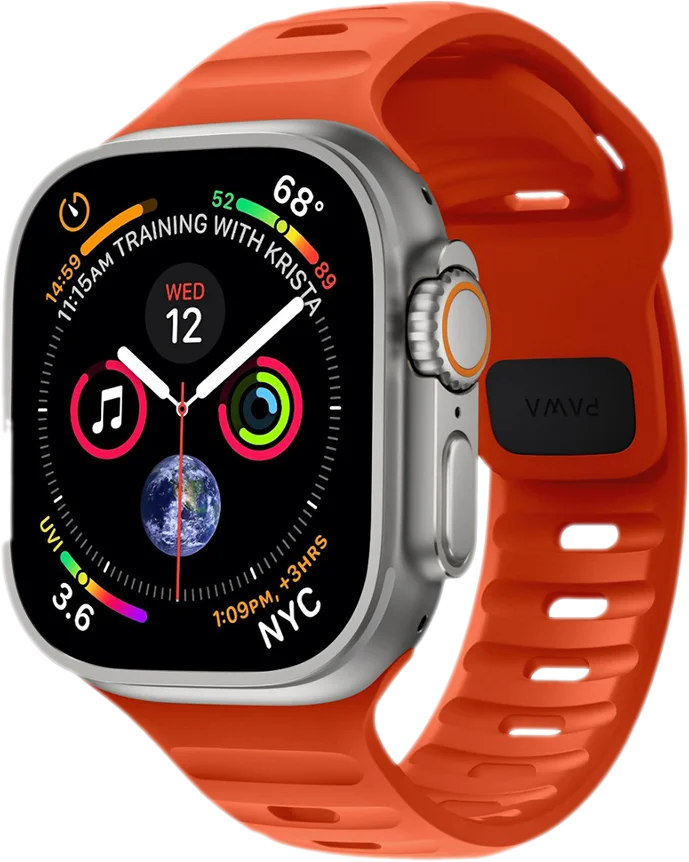 Pawa Lagos Premium Soft Silicon Straps | Ultra Orange
