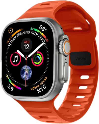 Pawa Lagos Premium Soft Silicon Straps | Ultra Orange