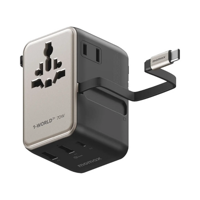 Momax 70W 3-Port Dual AC Travel Adapter - www.bestbuytech.com