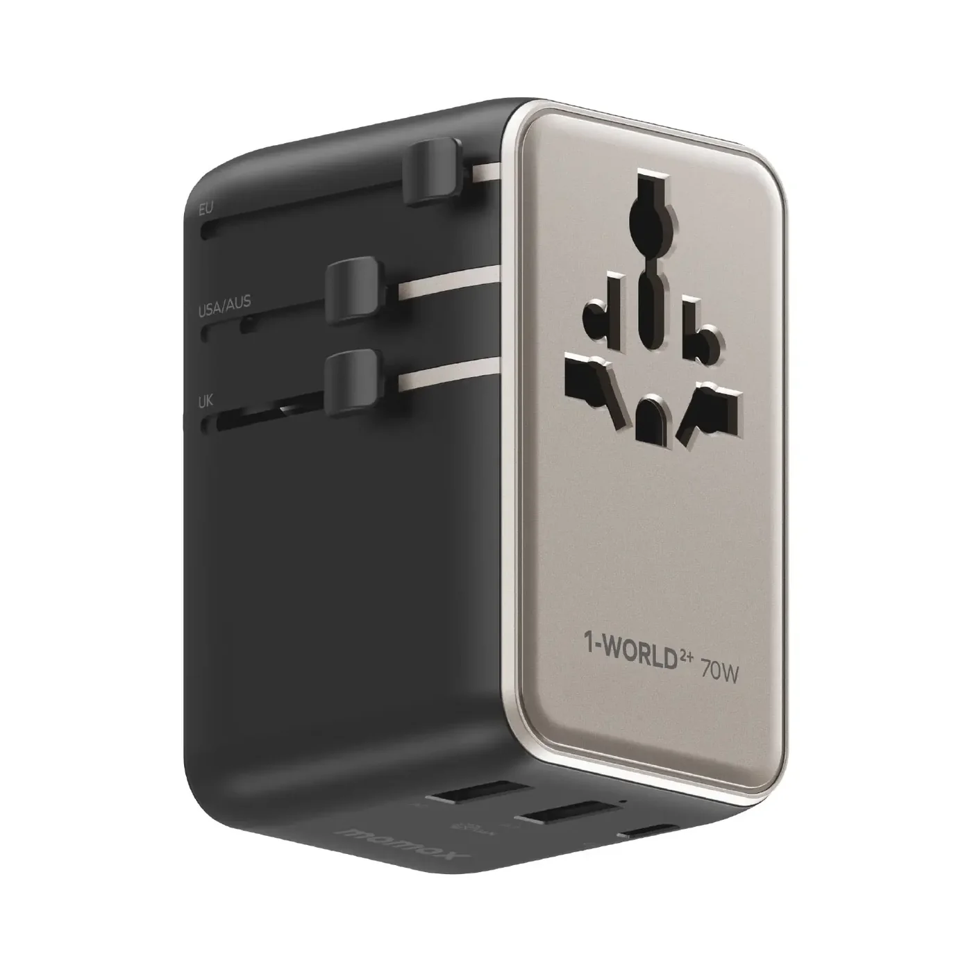 70W 3-Port Dual AC Travel Adapter Qatar