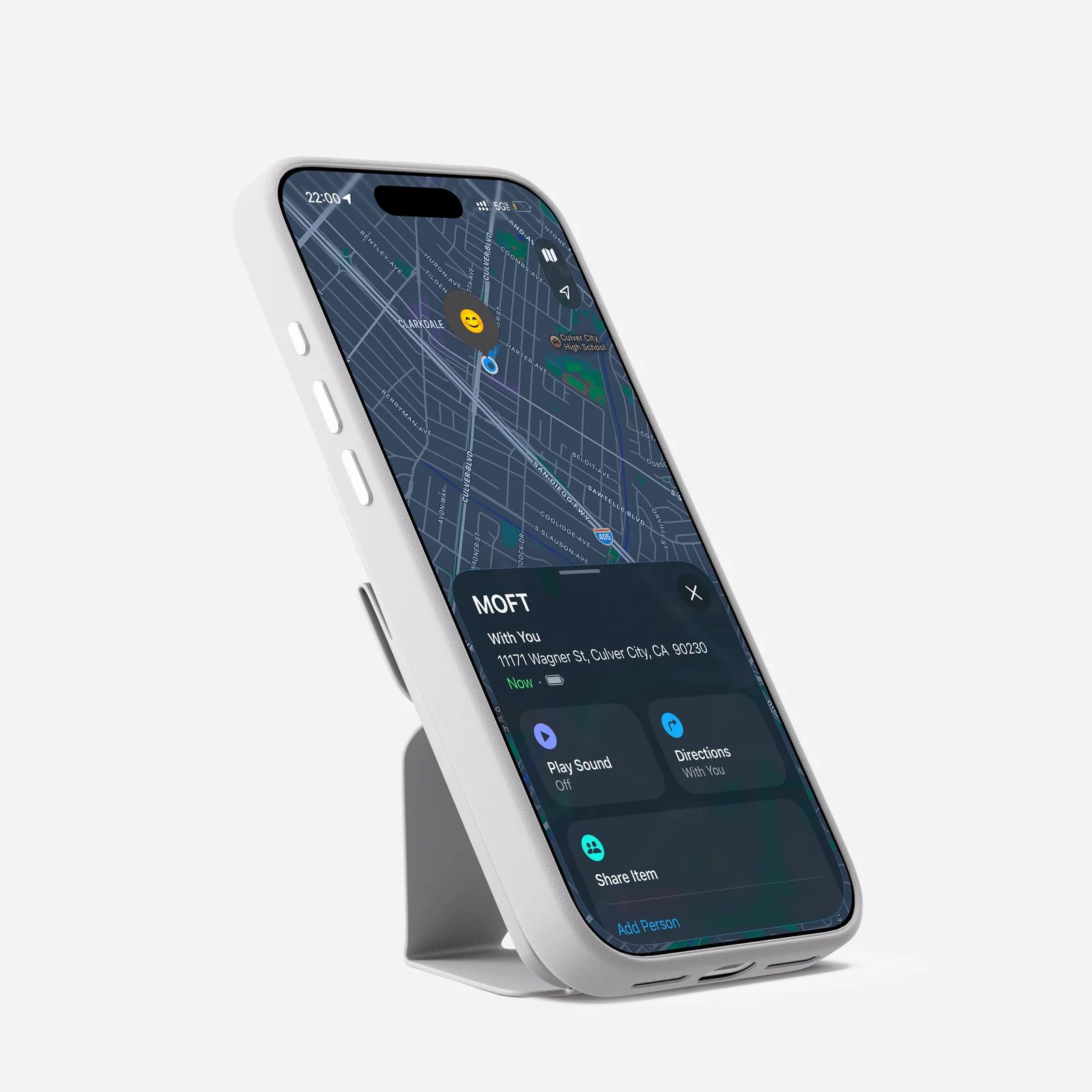 Trackable wallet and phone stand qatar