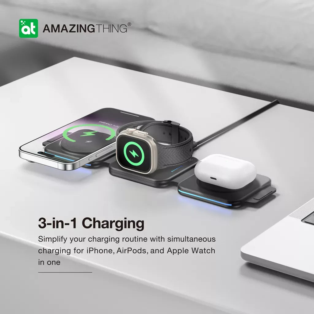 Amazingthing Explorer Pro Mag 3-in-1 PD15W Portable Magnetic Charger