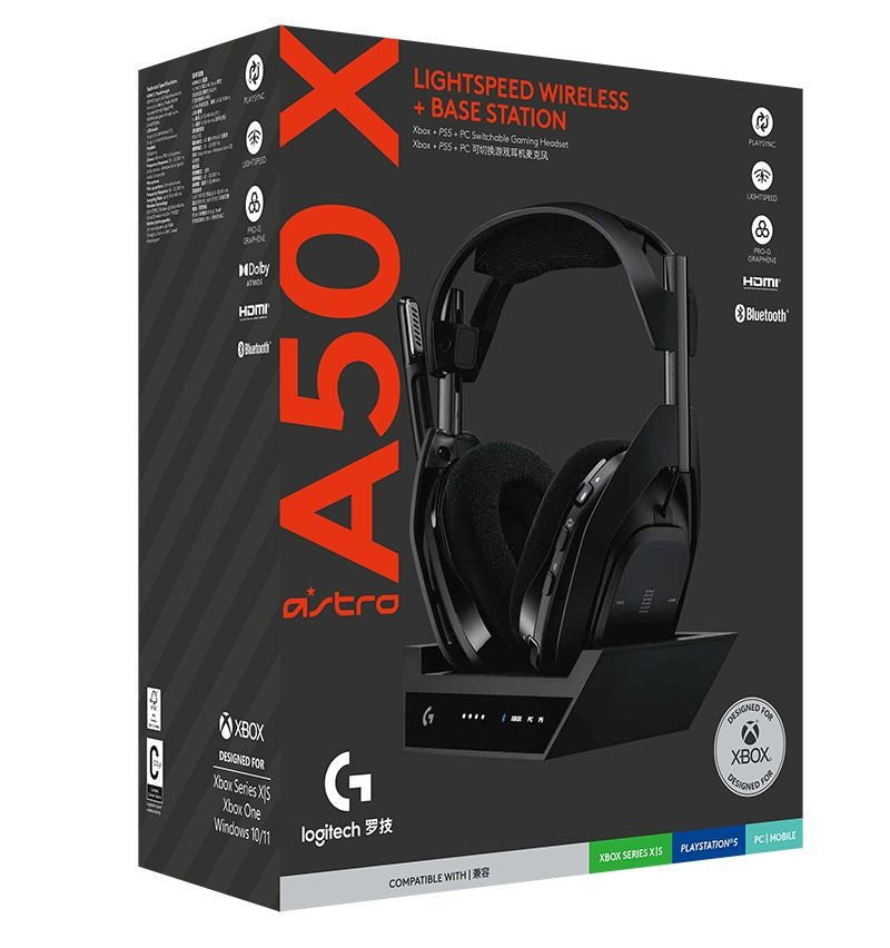 Logitech ASTRO A50 X LIGHTSPEED Wireless Gaming Headset + Base Station
