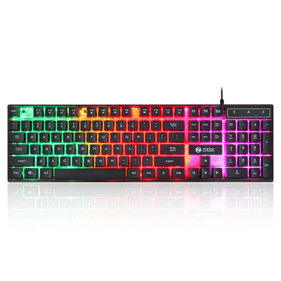 Concord USB Gaming Rainbow LED 104 Keys Ergonomic Multimedia Keyboard