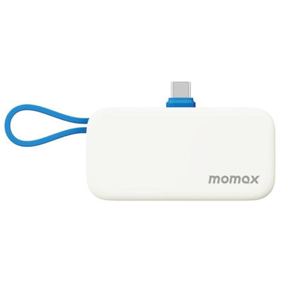 Momax 1-Power Mini 5000mAh Bulit-in foldable USB-C Battery pack (Blue)