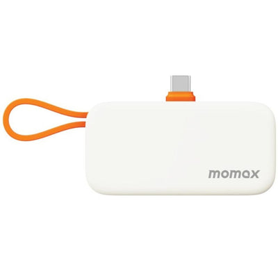 Momax 1-Power Mini 5000mAh Bulit-in foldable USB-C Battery pack (Orange)