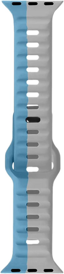 Pawa Lagos Premium Soft Silicon Straps | Grey & Blue | Limited Edition