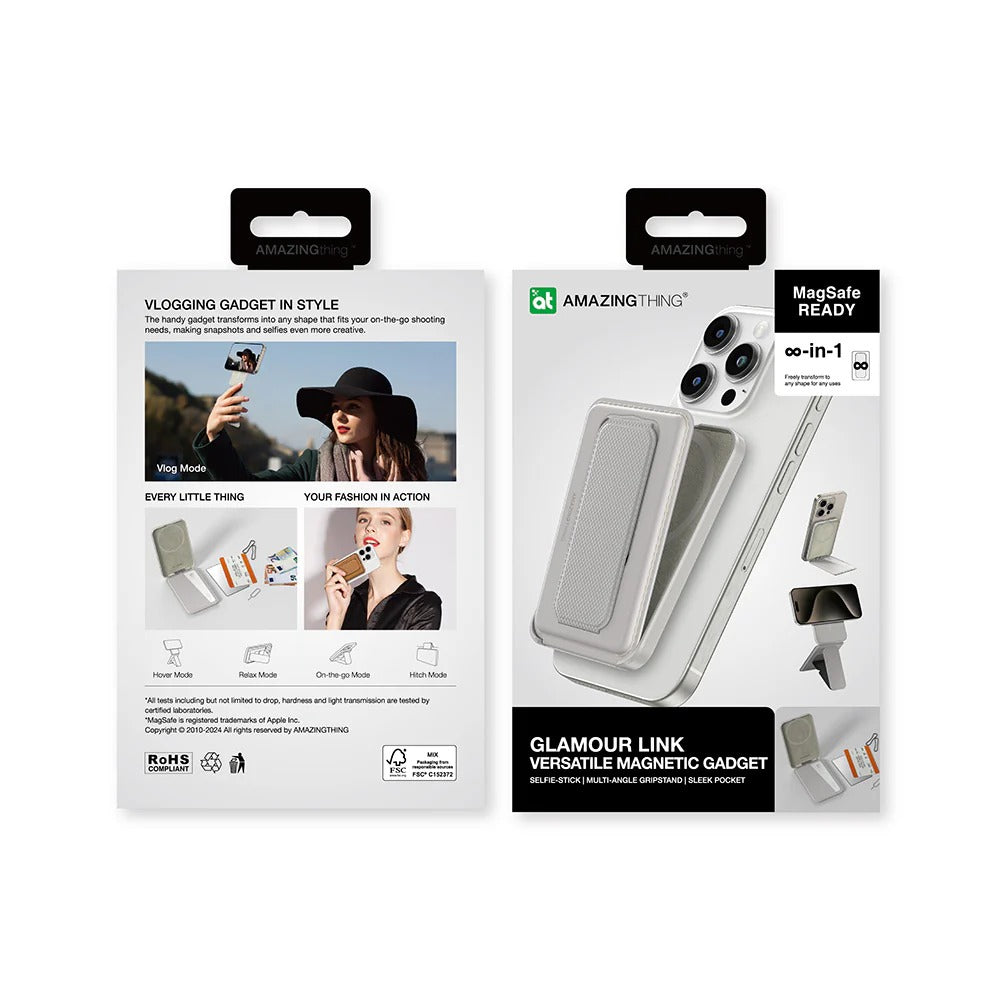 Amazingthing Glamour Link Functional Versatile Grip Stand Magnetic Card Holder
