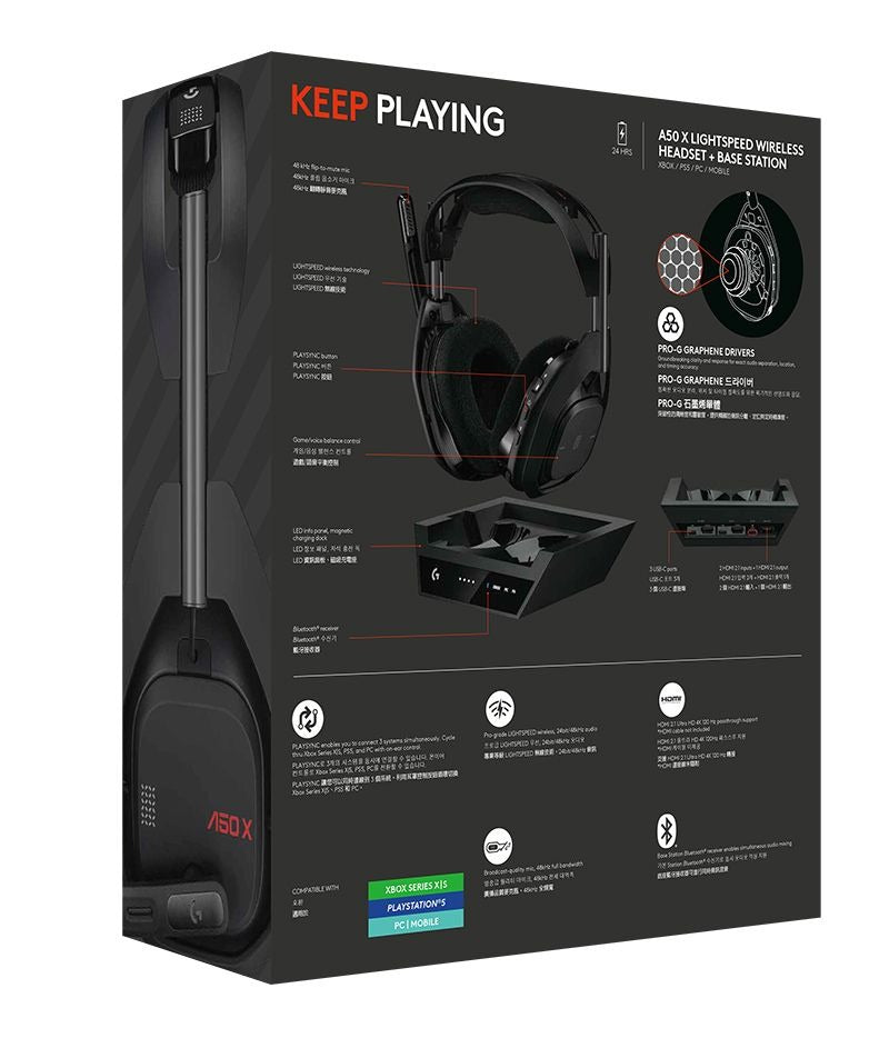 Logitech ASTRO A50 X LIGHTSPEED Wireless Gaming Headset + Base Station