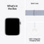 Apple Watch SE GPS (Gen2) 44MM Silver Aluminum Case, Blue Cloud Sport Loop