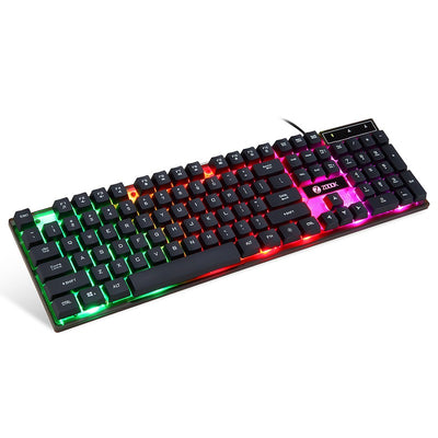 Concord USB Gaming Rainbow LED 104 Keys Ergonomic Multimedia Keyboard