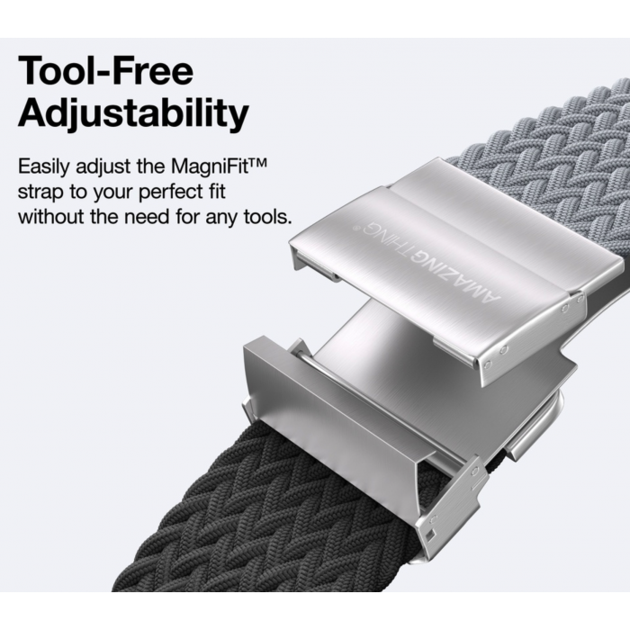AMAZINGTHING BLEND WATCH BAND FOR APPLE WATCH BLACK GRAY - 49/46/45/44/40MM