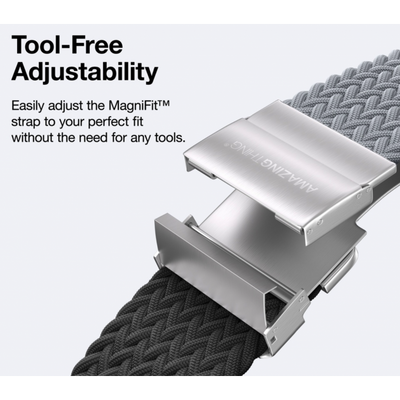 AMAZINGTHING BLEND WATCH BAND FOR APPLE WATCH BLACK GRAY - 49/46/45/44/40MM