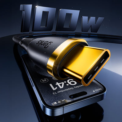 Benks 100W PowerWeave PD Type-C / Type-C Cable - 1M - Fast Charging and Enhanced Durability - Black