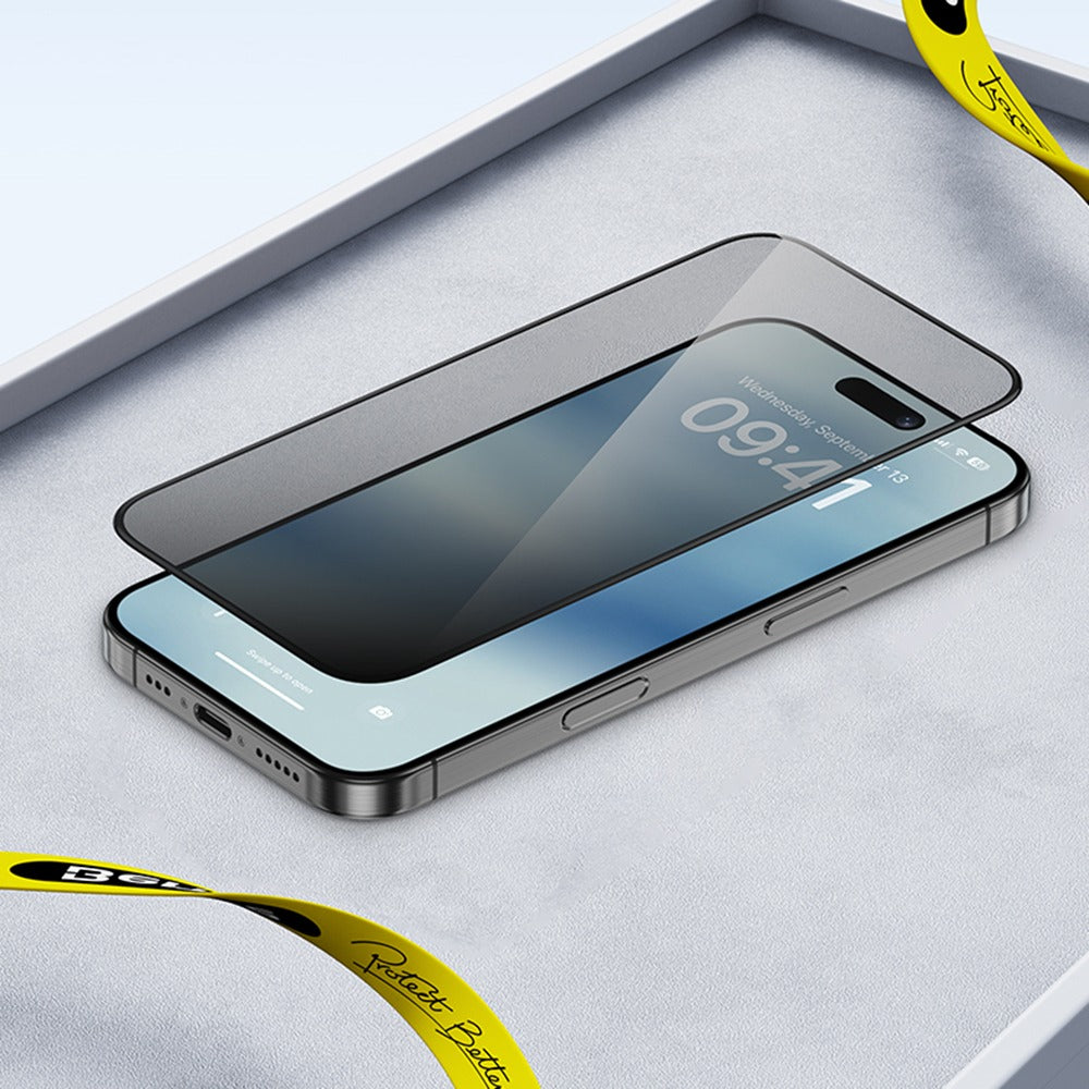 Benks Tempered glass Ultra Shield Privacy for iPhone 14 Pro/15/16 black