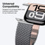 Amazingthing Nylon Strap for Apple Watch 45/46/49mm - Pink and Gray