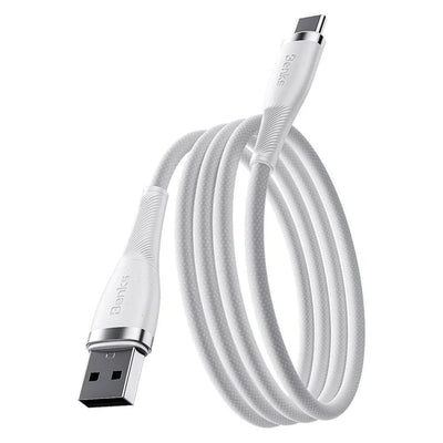 Benks 66W PowerWeave PD USB / Type-C Cable - 1M - Fast Charging and Enhanced Durability - White