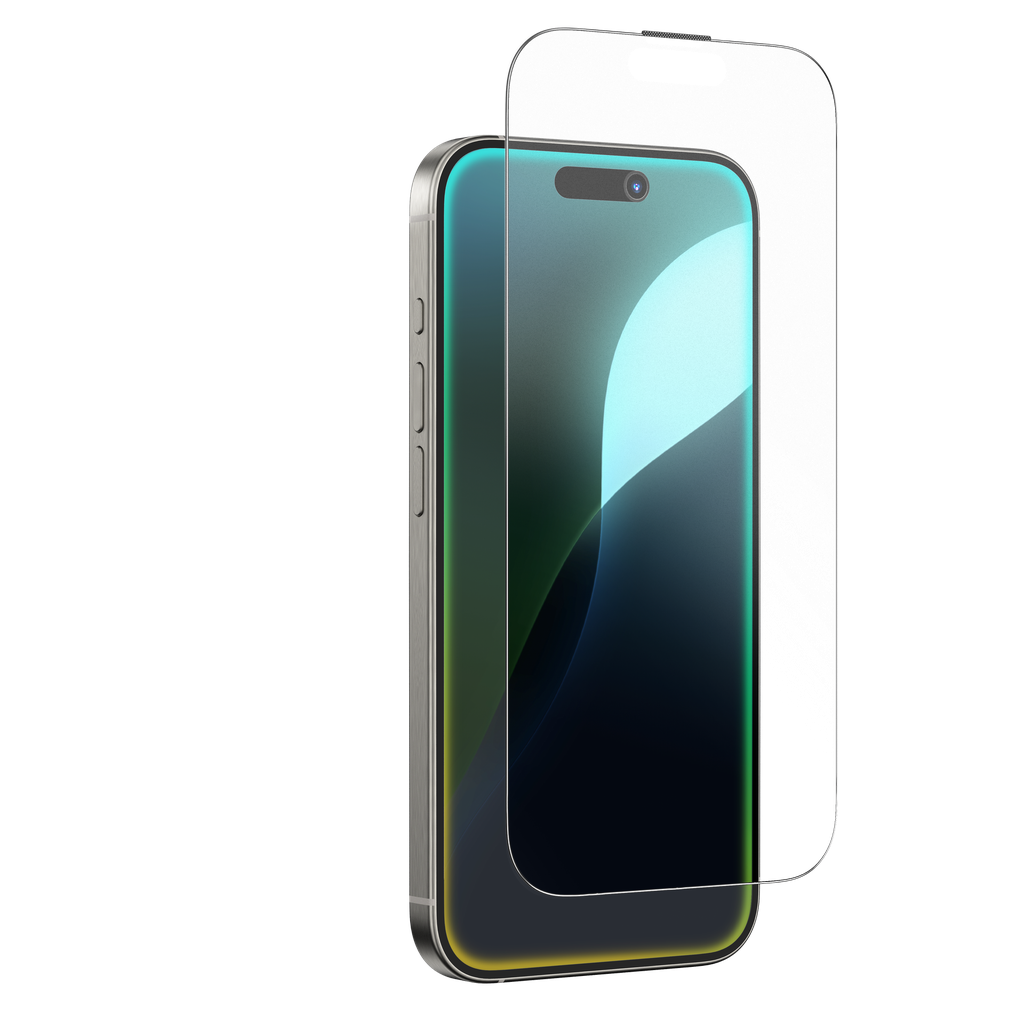 IPHONE 16 PRO MAX 2.75D FULLY COVERED DUST FILTER TITAN MATTE GLASS - qatar