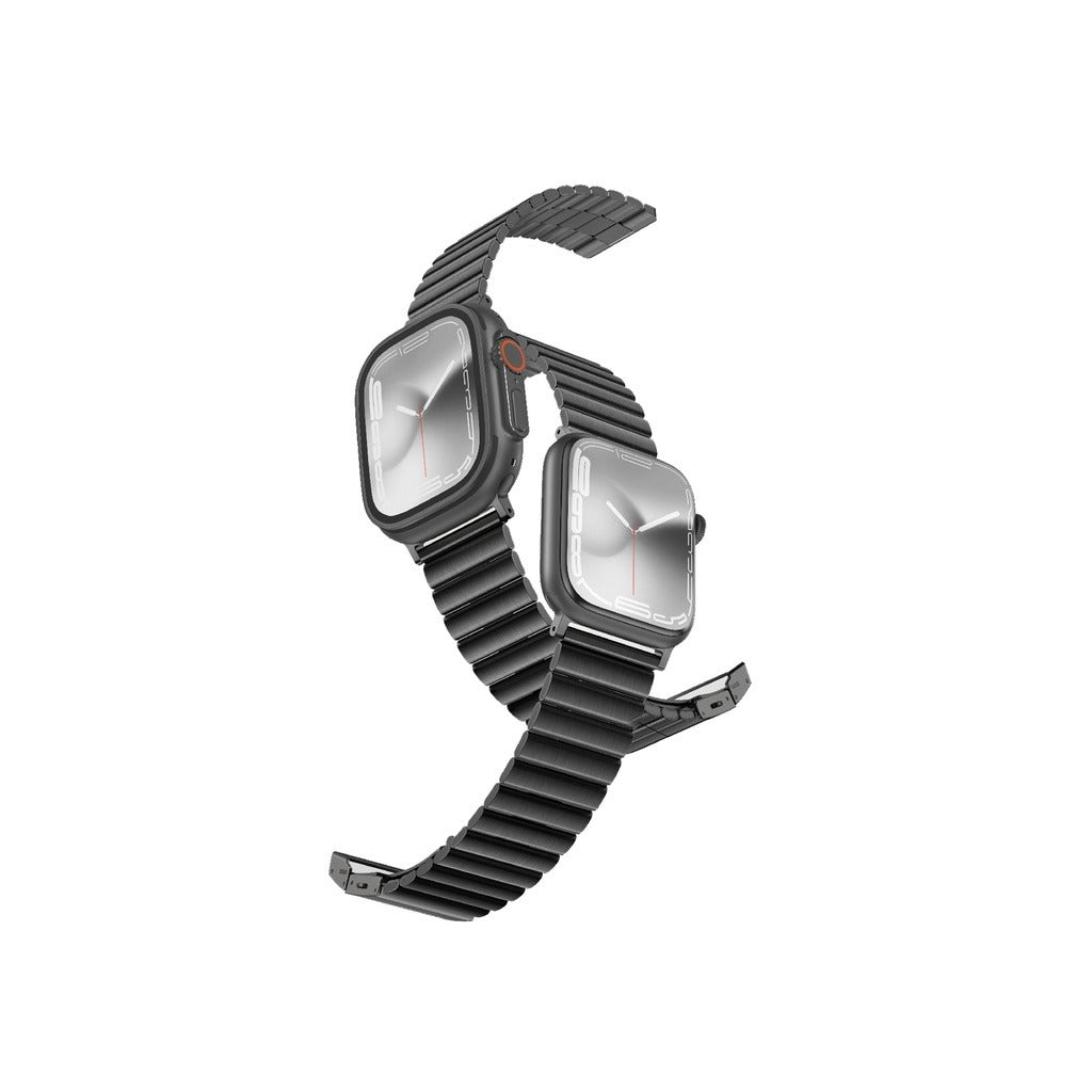 Amazingthing Titan Stainless Steel Band for Apple Watch 49/45/44/42mm - www.alamat.me