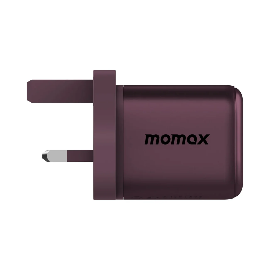Momax Dusky Cherry GaN Charger with Dual USB-C Ports