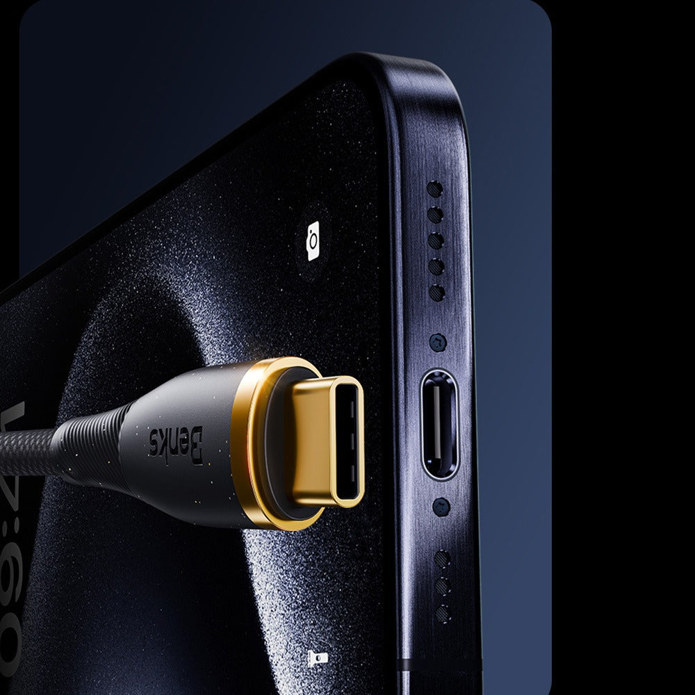 Benks 100W PowerWeave PD Type-C / Type-C Cable - 1M - Fast Charging and Enhanced Durability - Black