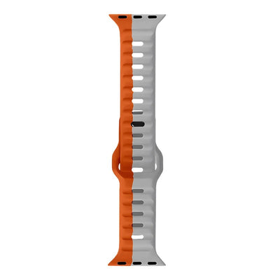 Pawa Lagos Limited Edition Premium Soft Silicon Straps, Grey And Orange