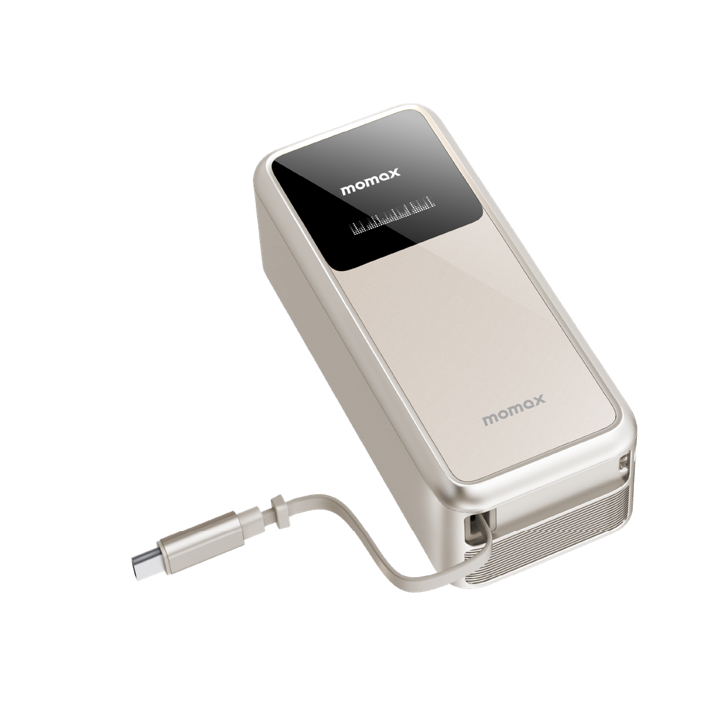 Hybrid Gan Battery Pack With Built-in Retractable Cable