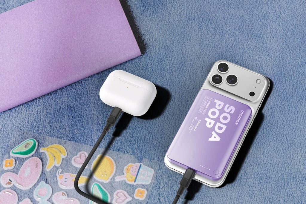 Momax 1-power Pass 5000mah Magnetic Wireless Power Bank