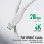 Thunder Pro 70w  Usb-c to C Cable 1m