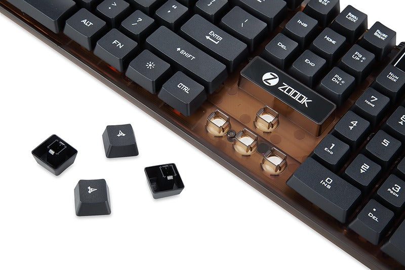 Concord USB Gaming Rainbow LED 104 Keys Ergonomic Multimedia Keyboard