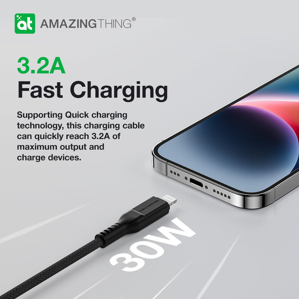 AMAZINGTHING THUNDER PRO USB-A TO LIGHTNING 3.2A 1.1M CABLE
