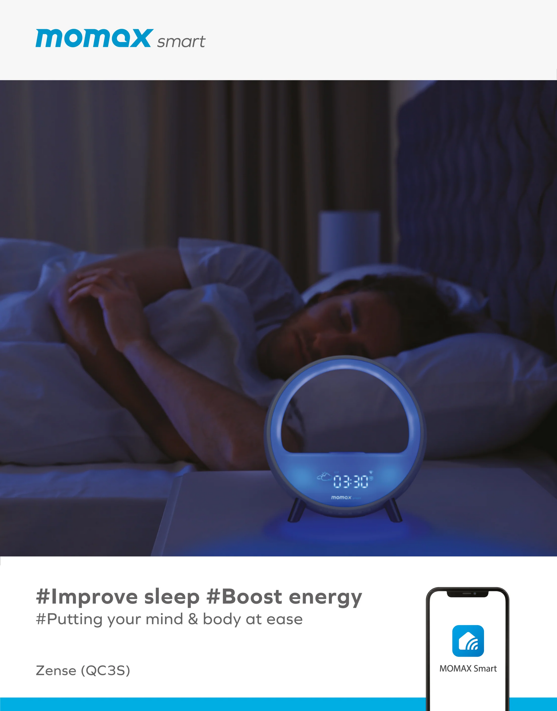Momax Zense IoT Ambient light with Wireless Charging Momax Zense IoT Ambient light with Wireless Charging