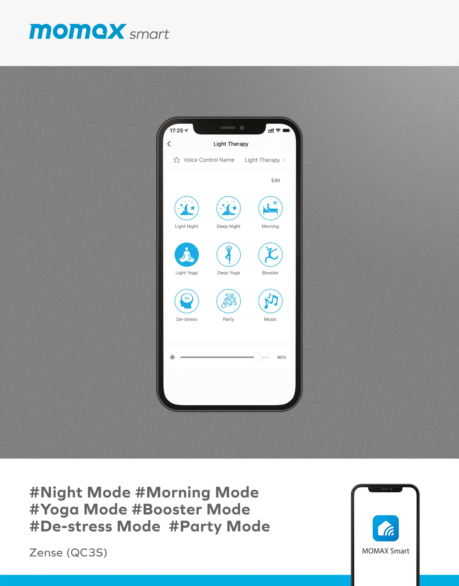 Momax Zense IoT Ambient light with Wireless Charging Momax Zense IoT Ambient light with Wireless Charging