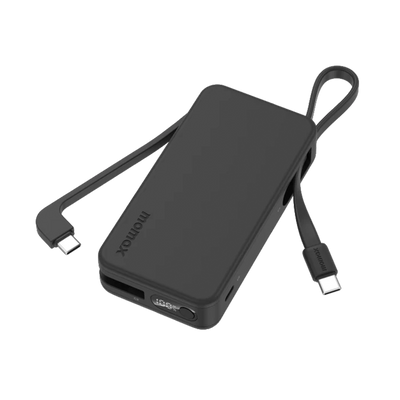 MOMAX 1 – Power Bank Vital 10000mAh with 2 Cables (USB-C, 30W)