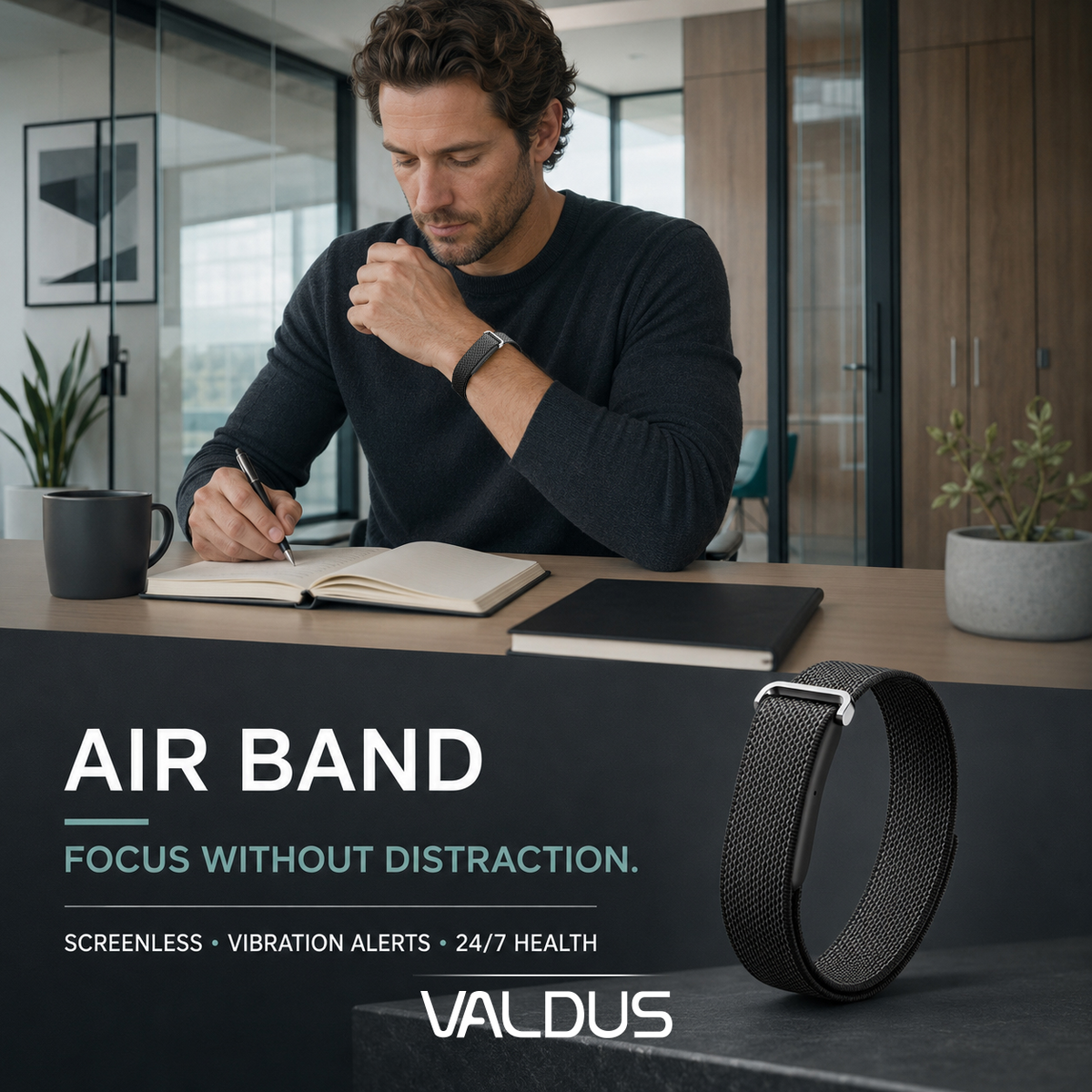 VALDUS Air Band Screenless Smart Fitness Tracker - Qatar