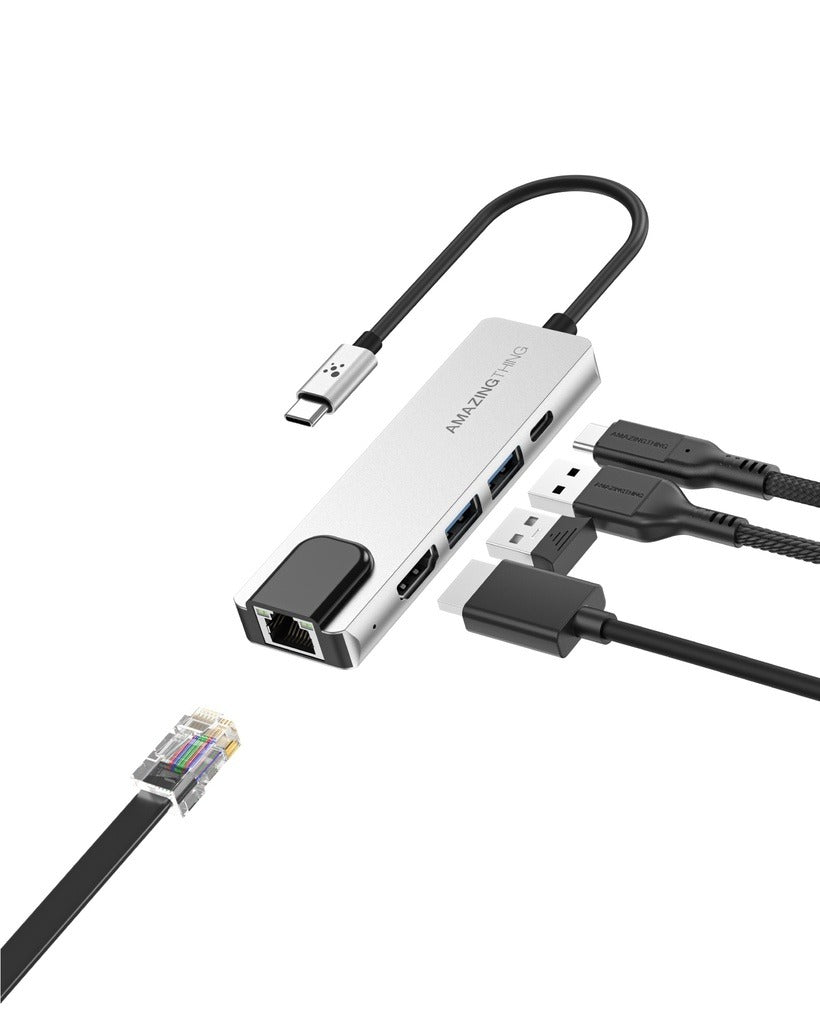 5 in 1 Usb-c 4k LAN Hub