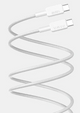 كابل باوا إل-كارو المضفر الممتاز Pw-12b10cc-wh، USB-C إلى USB-C، 100 واط، 1.2 متر، أبيض