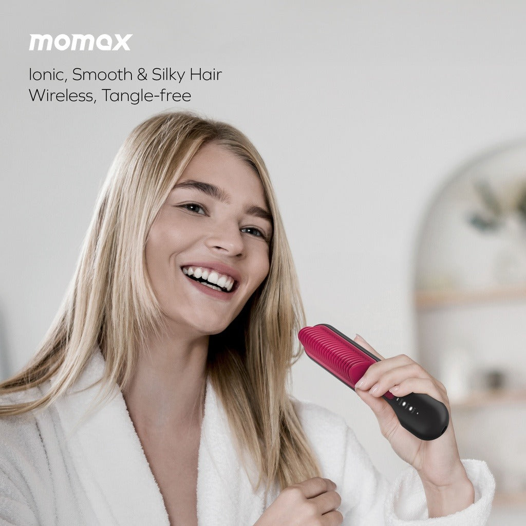 Momax Ultra Sleek Cordless Hair Straightener Brush