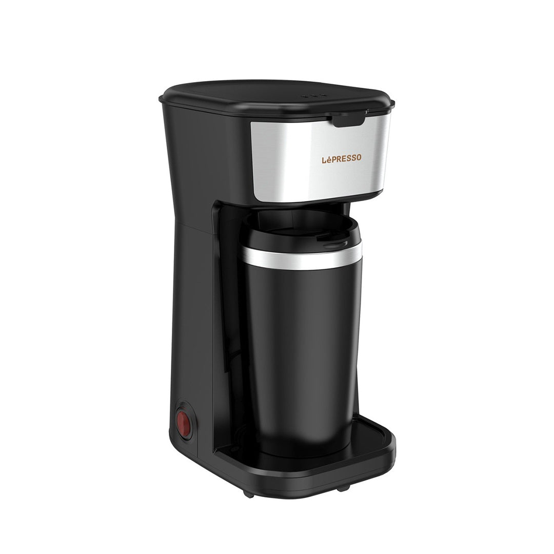 LePresso Coffee Maker with 400ml Travel Mug 450W Black