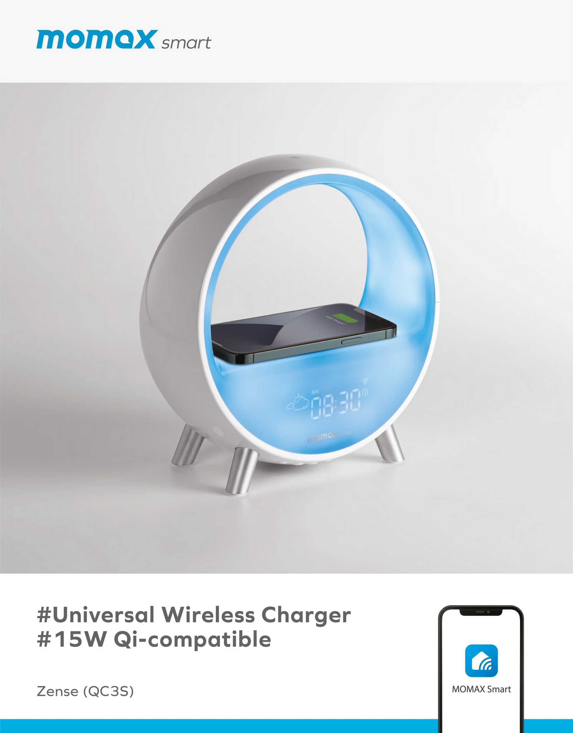 Momax Zense IoT Ambient light with Wireless Charging Momax Zense IoT Ambient light with Wireless Charging