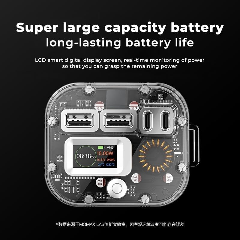 محطة طاقة محمولة MOMAX IPOWER STONE MINI بسعة 40000 مللي أمبير وقوة 100 واط