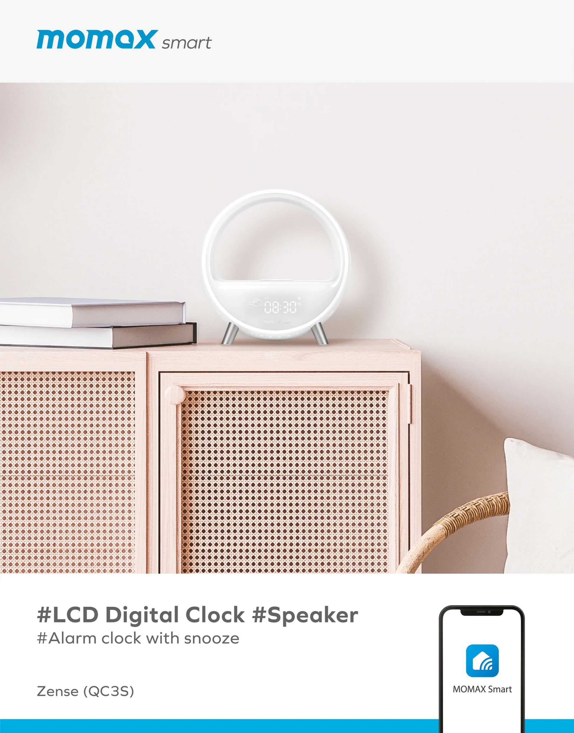 Momax Zense IoT Ambient light with Wireless Charging Momax Zense IoT Ambient light with Wireless Charging