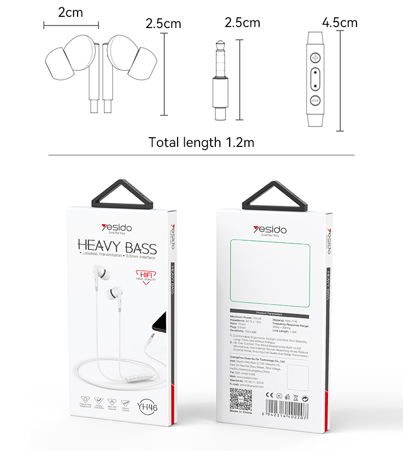 Yesido Heavy Bass 3.5mm Headset | YH46 Yesido Heavy Bass 3.5mm Headset | YH46