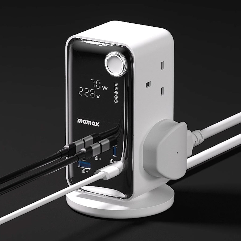 Momax 1-charge 70w Work Flow 6-outlet Digital Display Power Tower With Usb
