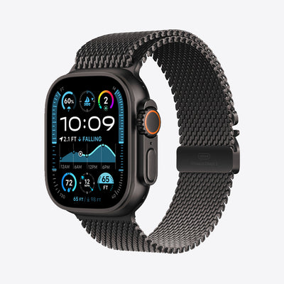 Apple Watch Ultra 2 GPS + Cellular | 49mm Natural Titanium | Milanese Loop | Black - Best Buy Tech