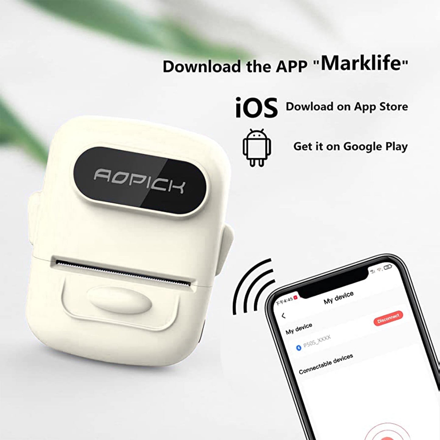 P50Portable Pocket Label Printer Machine - ALAMAT