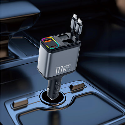 Wiwu Wi-QC027 Exeed Series Type-C - Lightning Cable | LED Display Car Charger